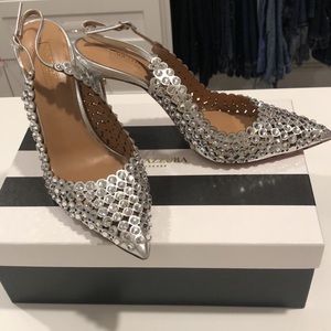 Aquazzura Tequila Pump in silver